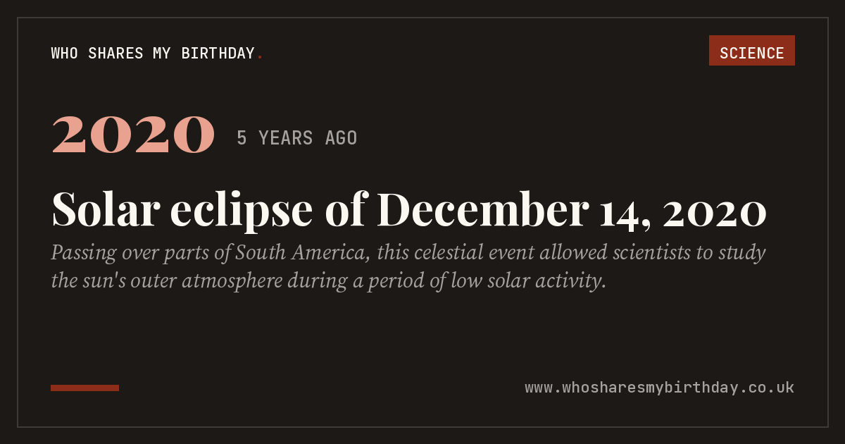 Solar eclipse of December 14, 2020