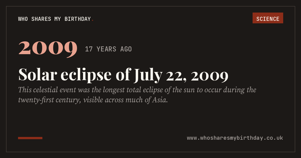 Solar eclipse of July 22, 2009