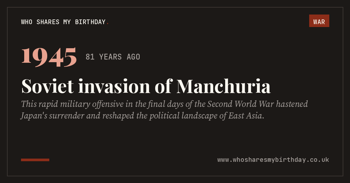 Soviet invasion of Manchuria