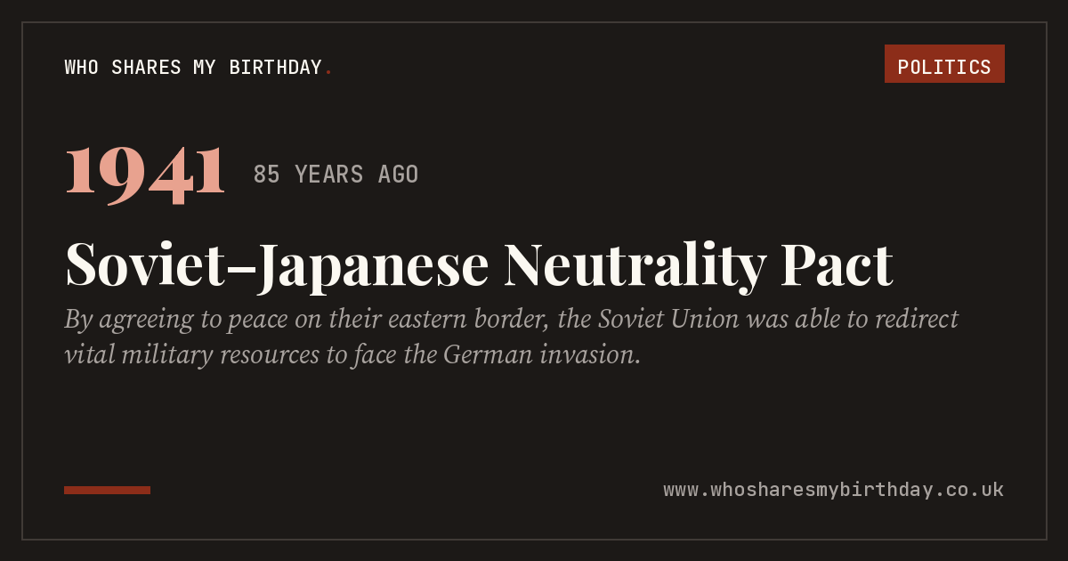 Soviet–Japanese Neutrality Pact