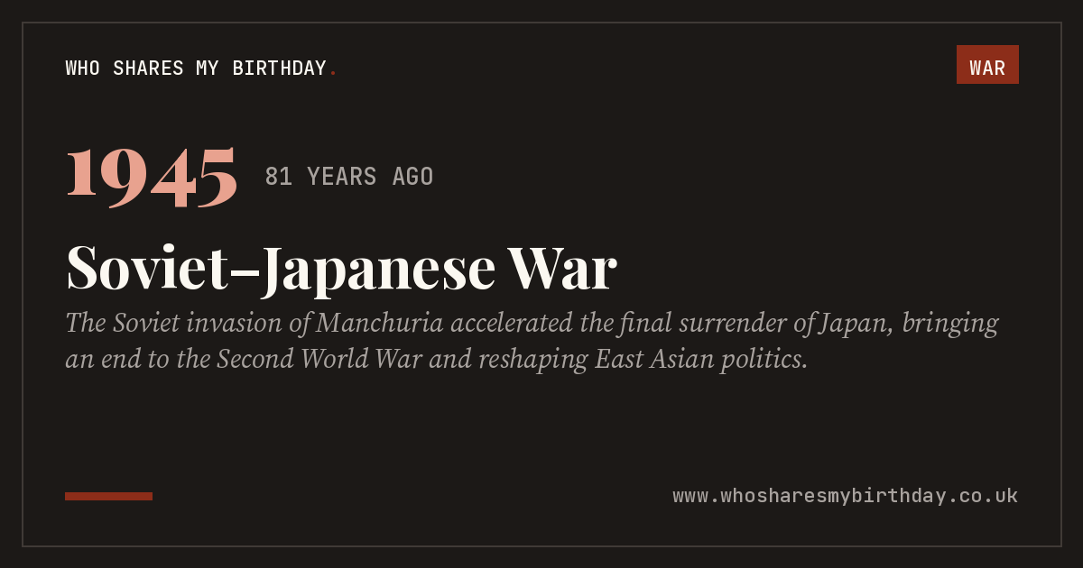Soviet–Japanese War