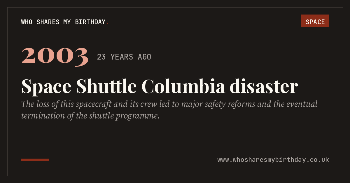 Space Shuttle Columbia disaster