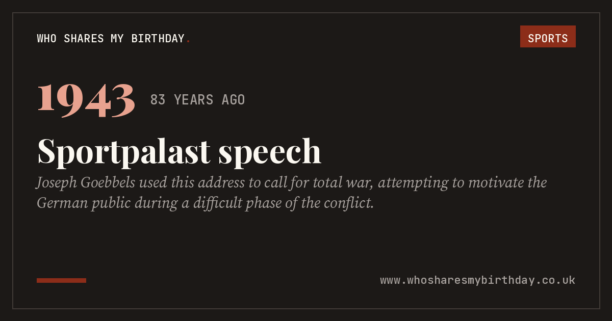 Sportpalast speech