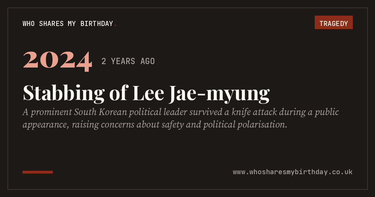 Stabbing of Lee Jae-myung