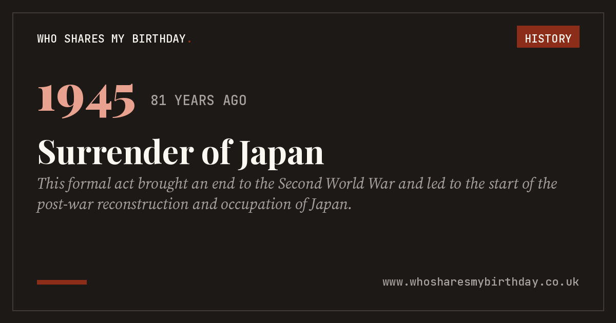 Surrender of Japan