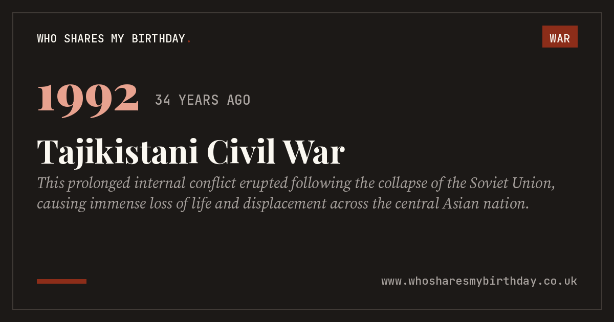 Tajikistani Civil War