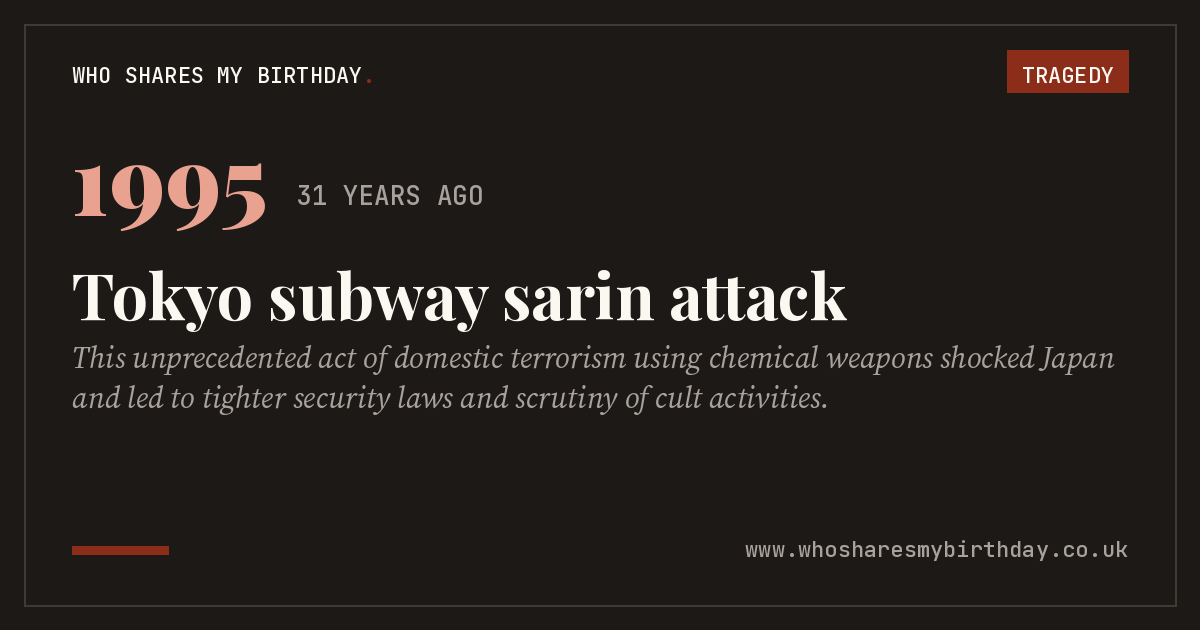 Tokyo subway sarin attack