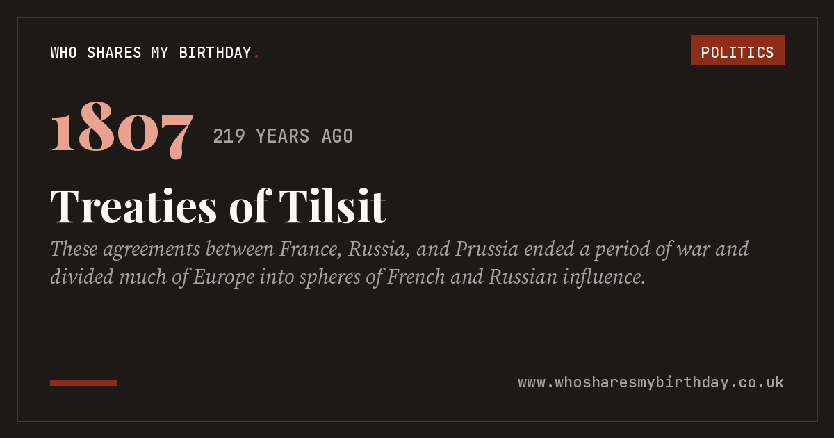Treaties of Tilsit