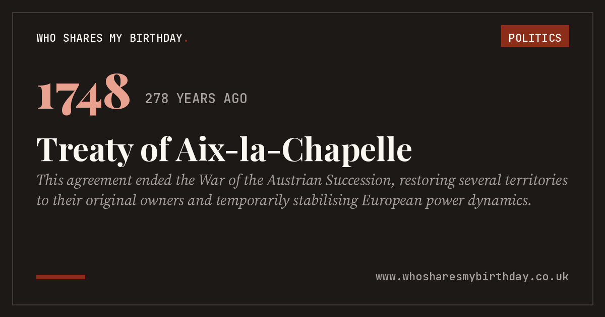 Treaty of Aix-la-Chapelle