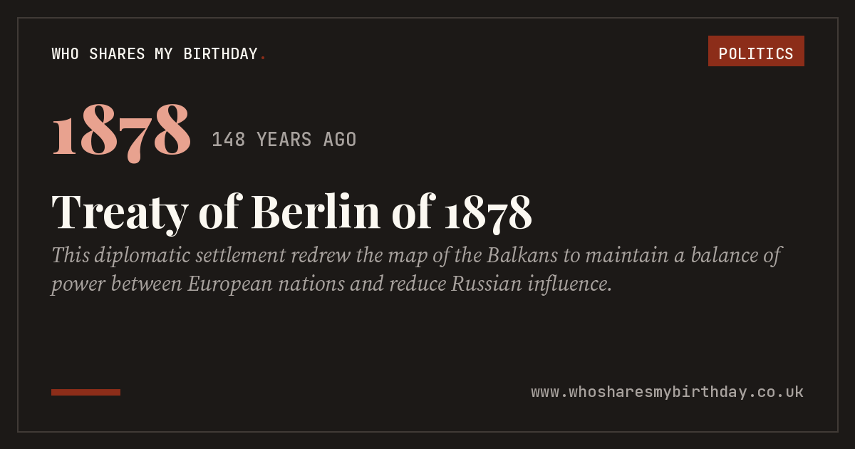 Treaty of Berlin of 1878