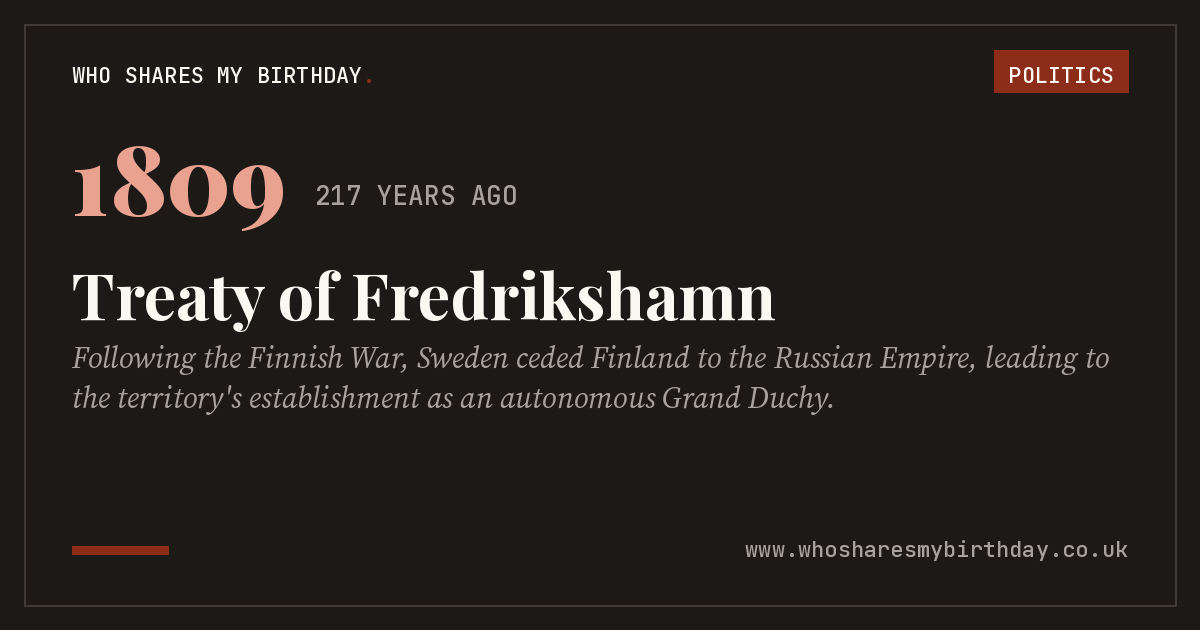 Treaty of Fredrikshamn