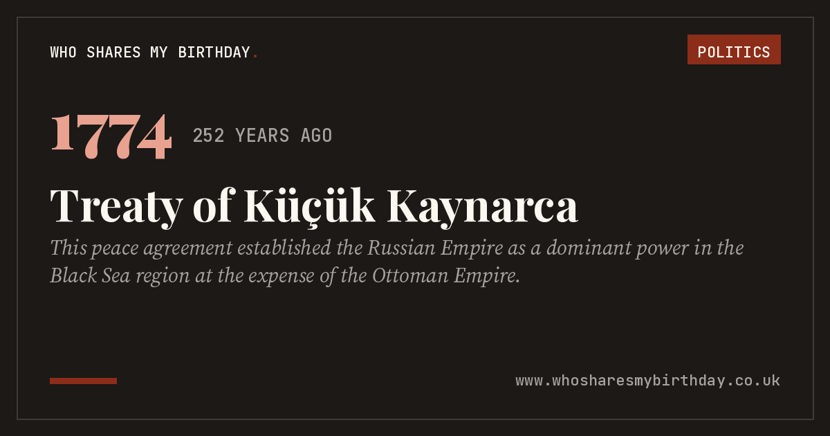 Treaty of Küçük Kaynarca