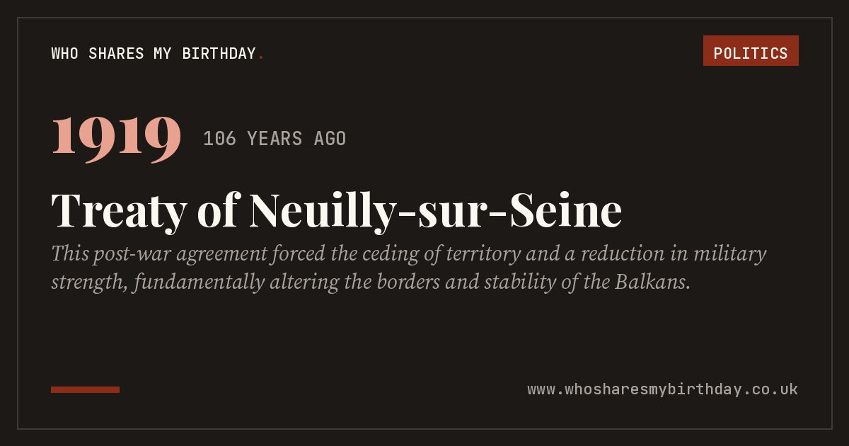 Treaty of Neuilly-sur-Seine