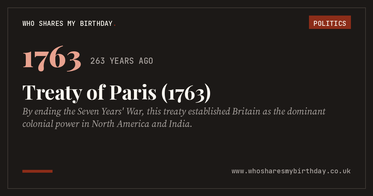 Treaty of Paris (1763)