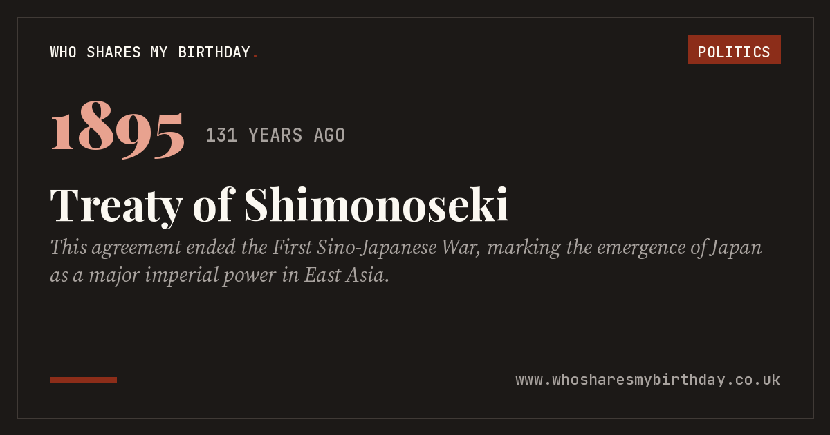 Treaty of Shimonoseki