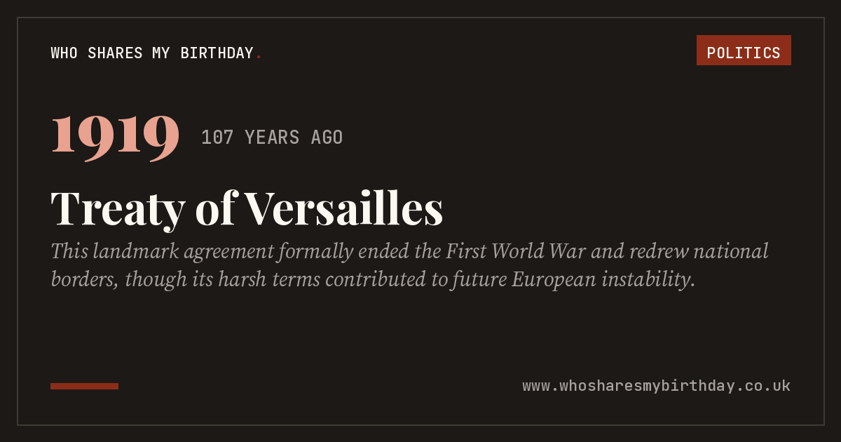 Treaty of Versailles