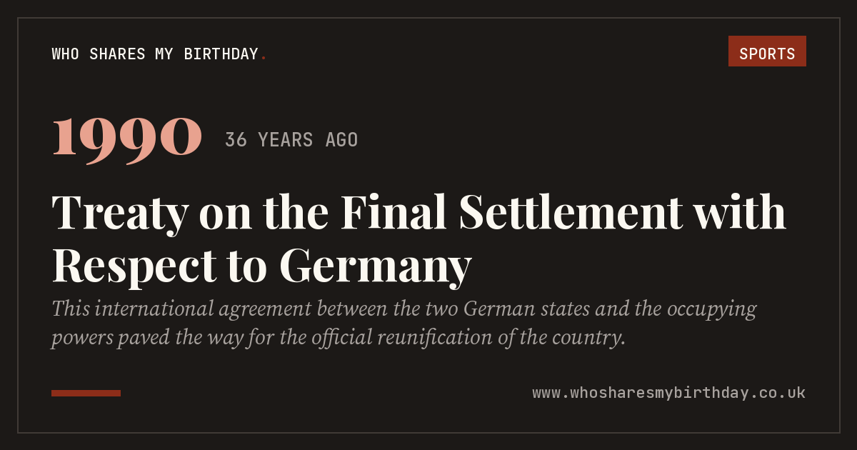 Treaty on the Final Settlement with Respect to Germany