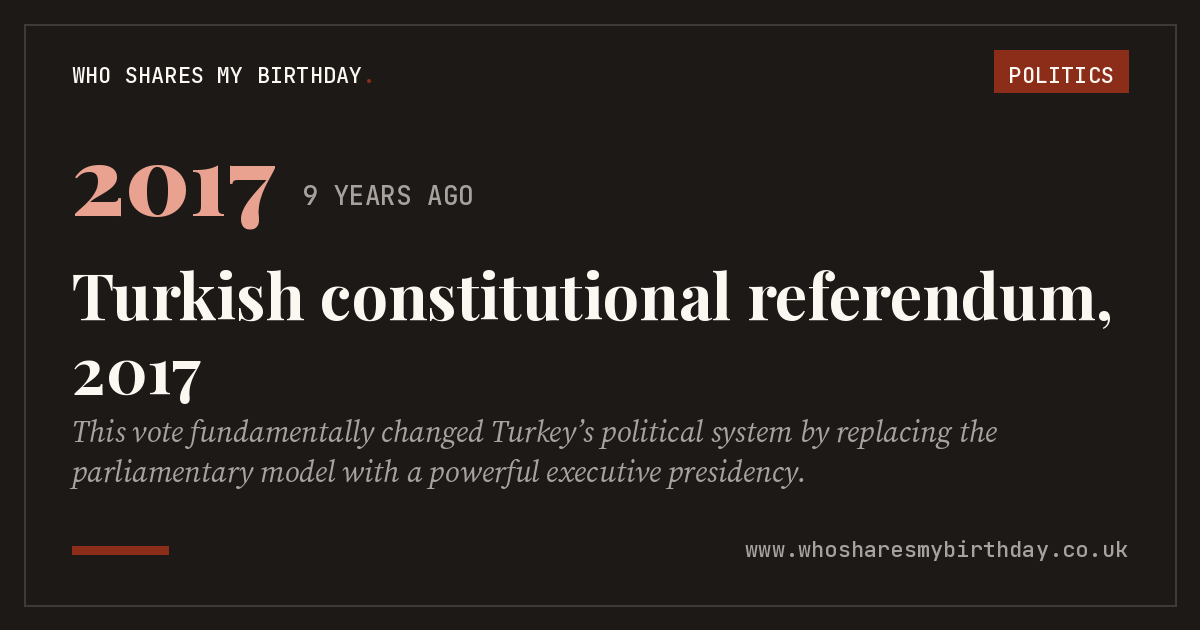 Turkish constitutional referendum, 2017