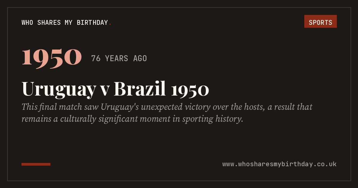 Uruguay v Brazil 1950