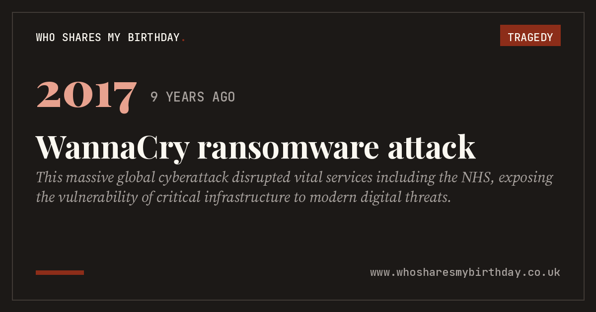 WannaCry ransomware attack