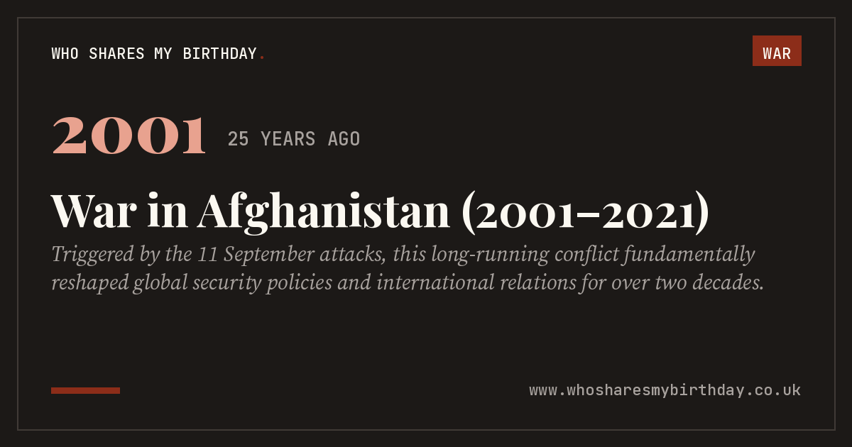 War in Afghanistan (2001–2021)