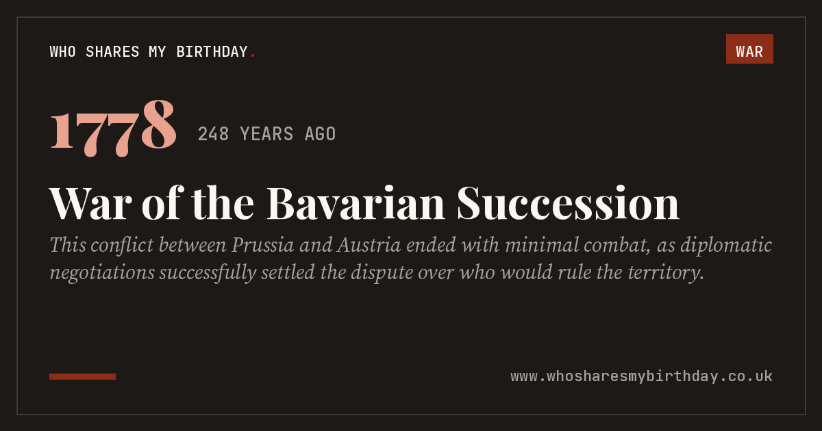 War of the Bavarian Succession