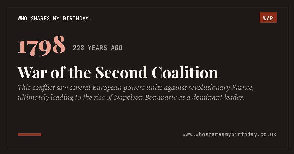 War of the Second Coalition