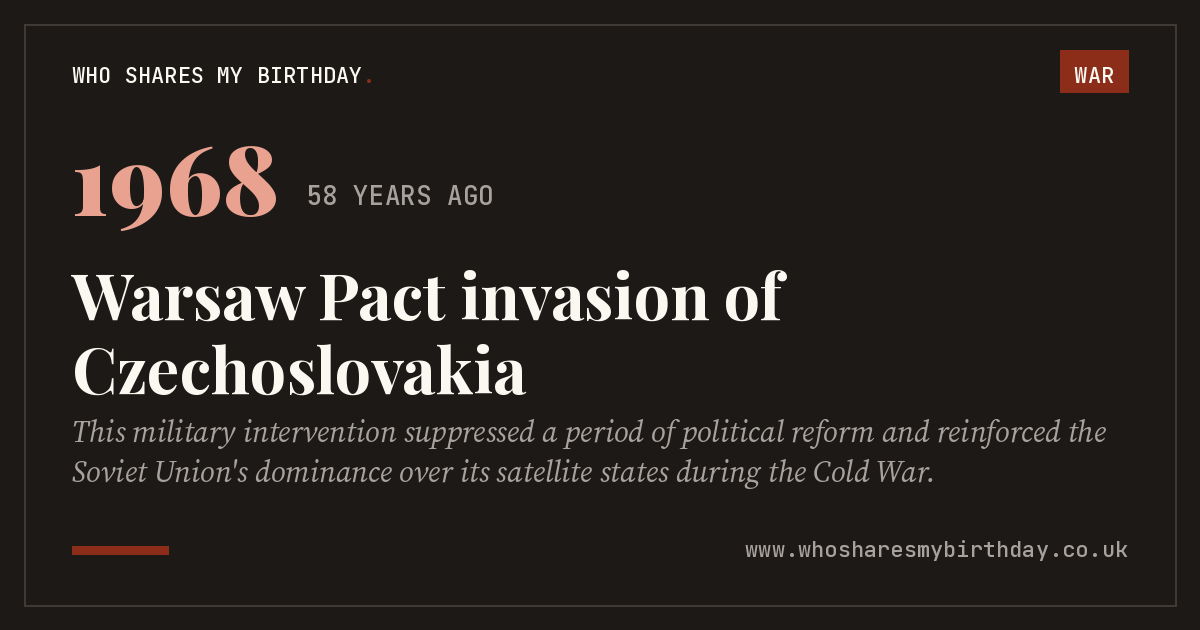 Warsaw Pact invasion of Czechoslovakia
