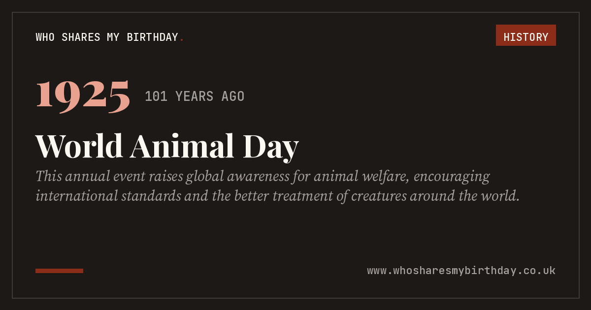 World Animal Day