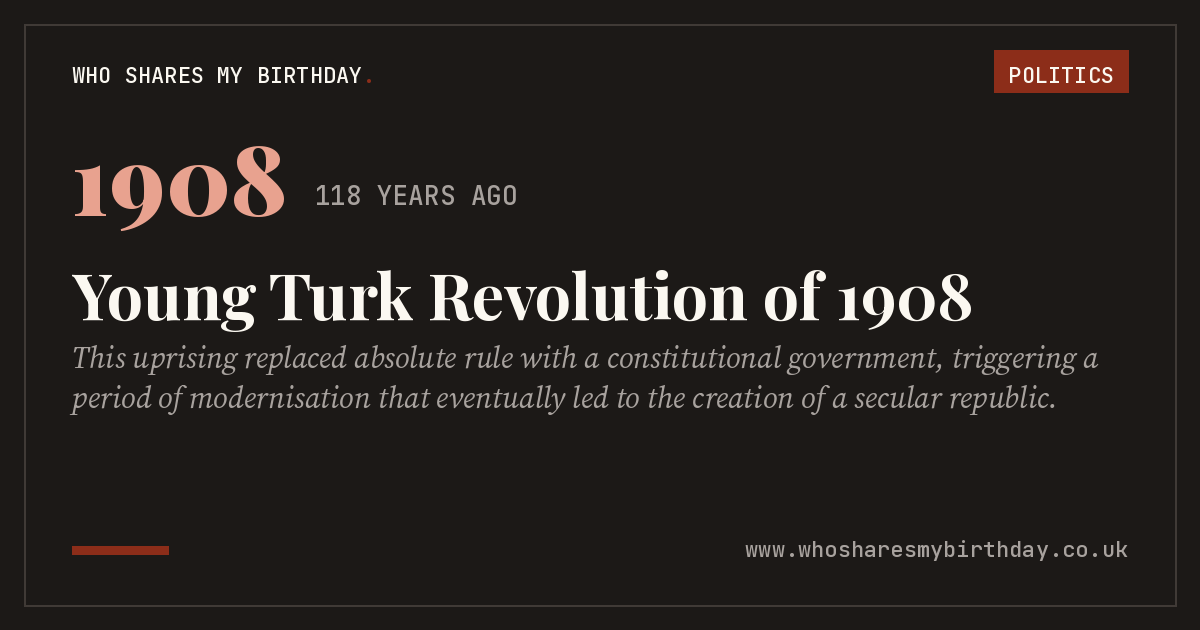 Young Turk Revolution of 1908