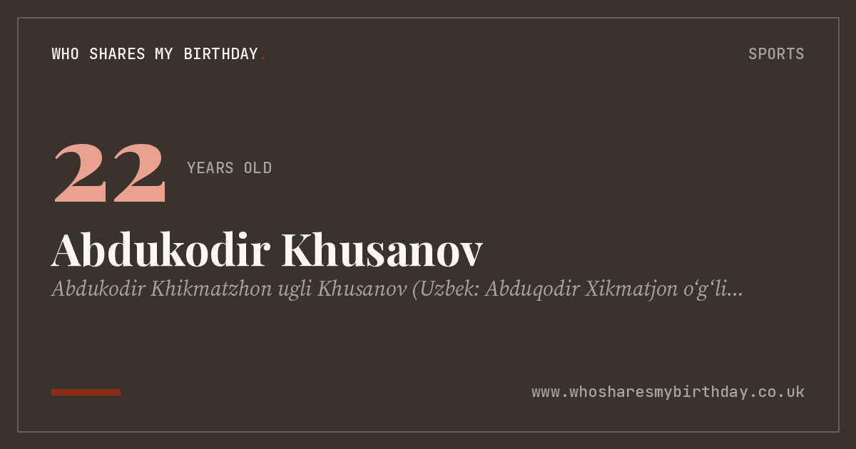 Abdukodir Khusanov