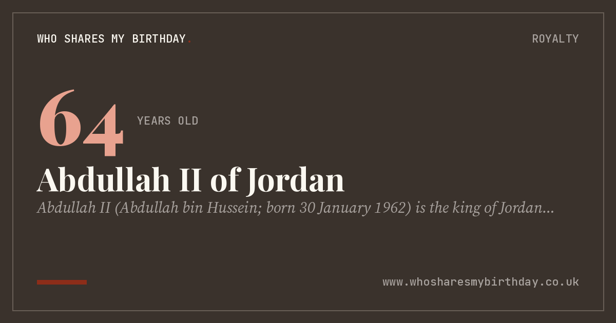 Abdullah II of Jordan