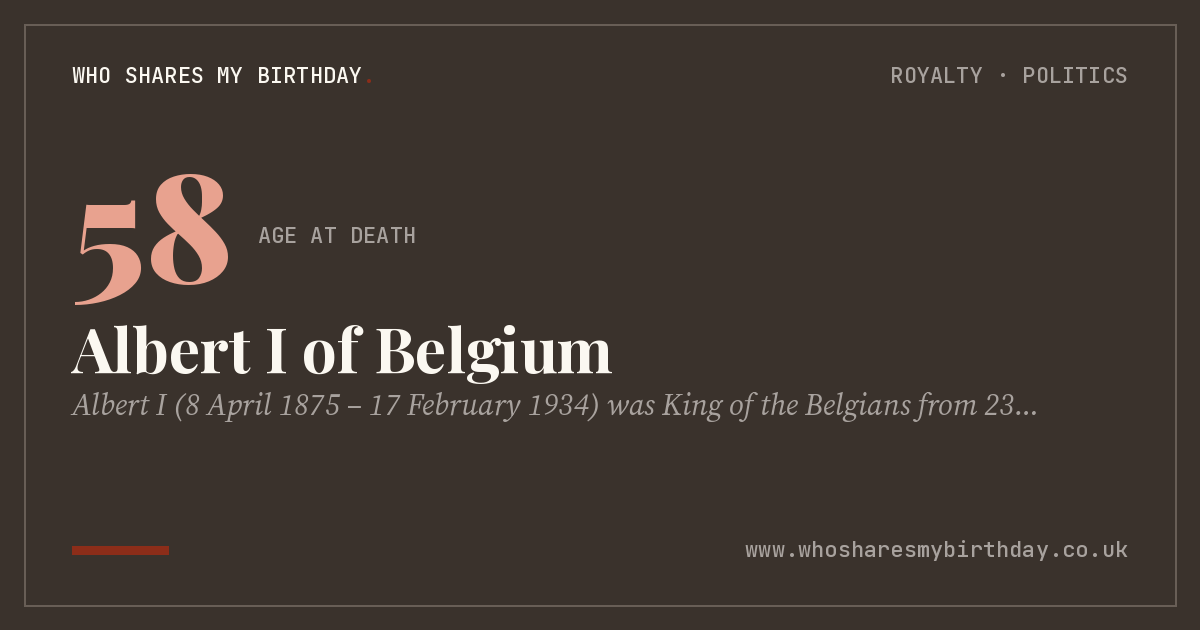 Albert I of Belgium