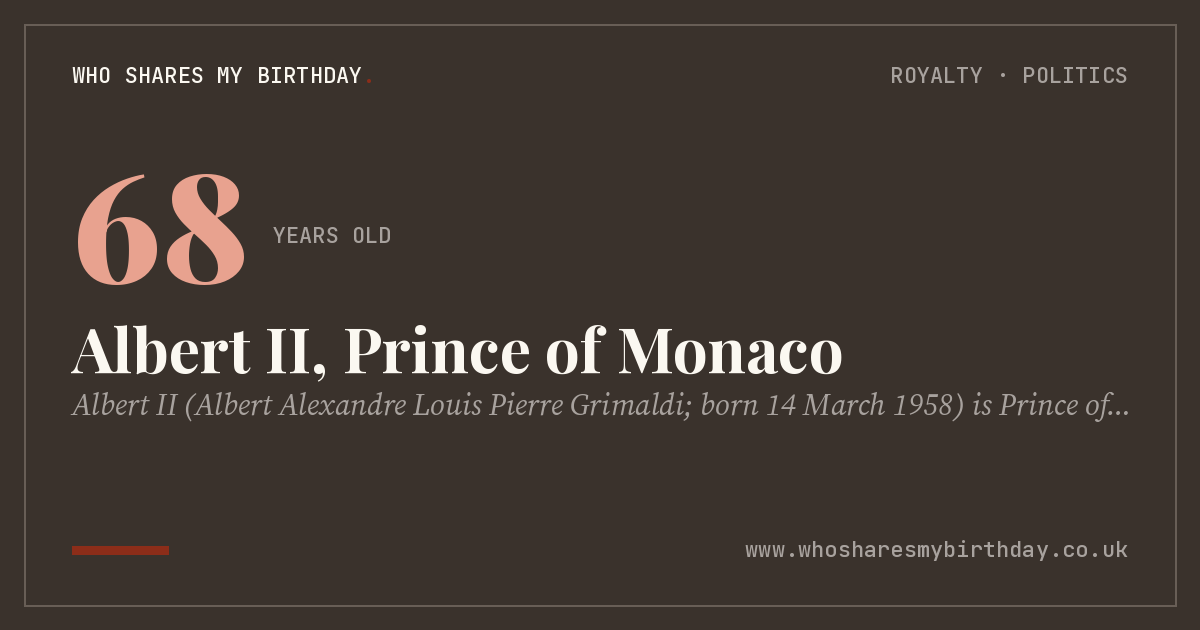Albert II, Prince of Monaco