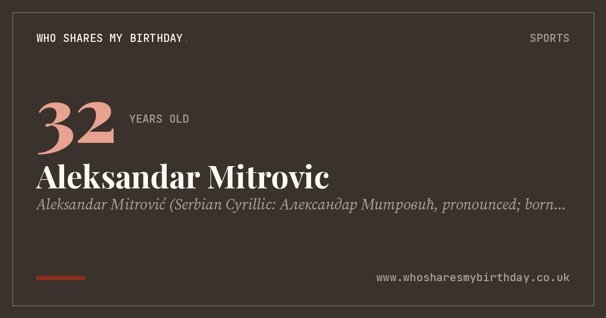 Aleksandar Mitrovic