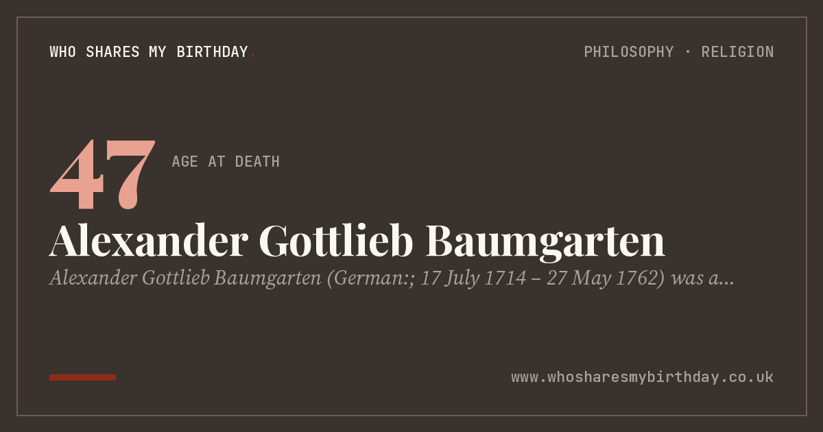 Alexander Gottlieb Baumgarten