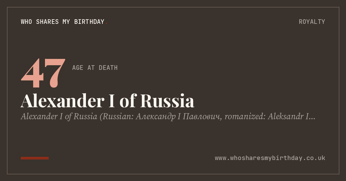 Alexander I of Russia
