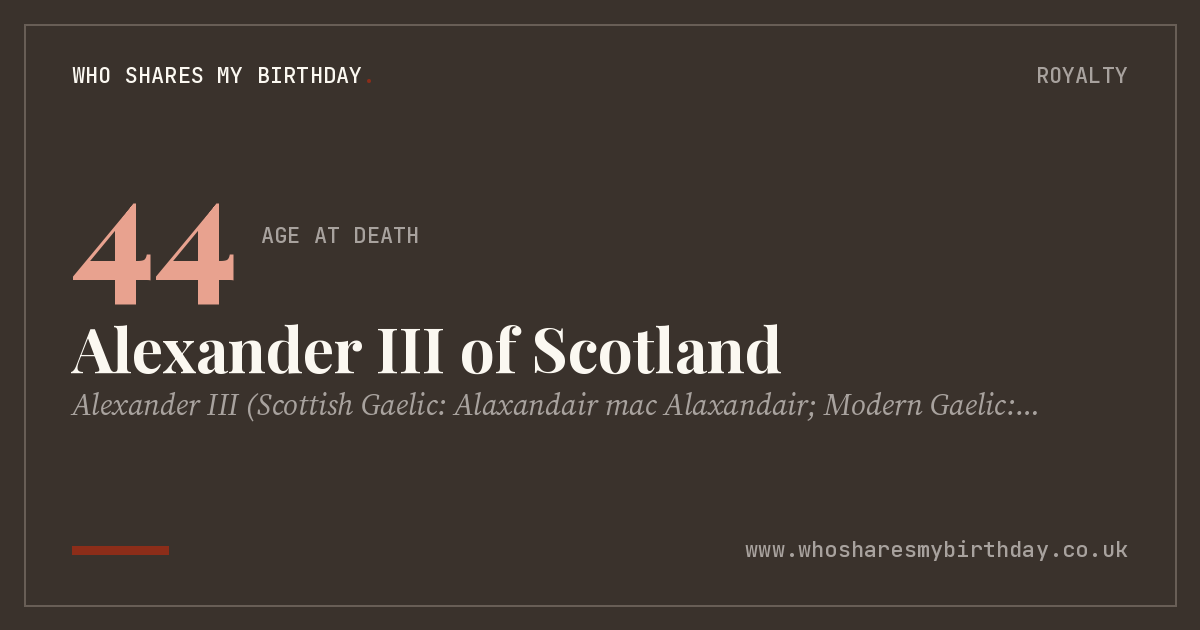 Alexander III of Scotland