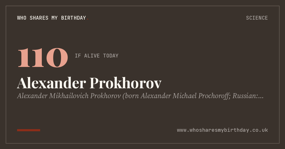 Alexander Prokhorov
