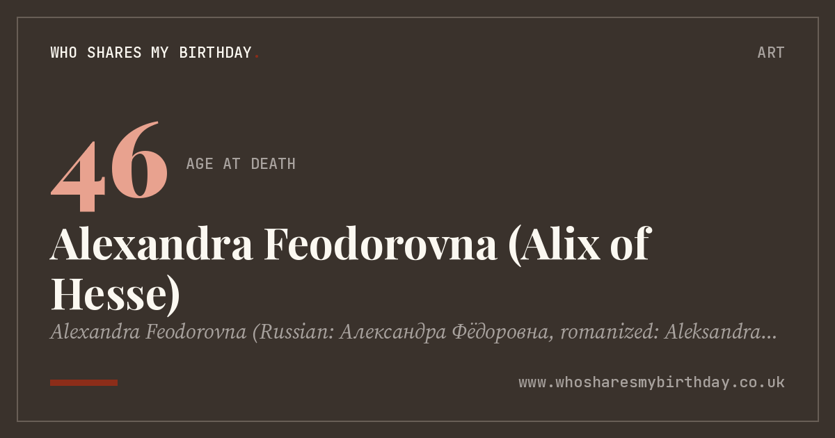 Alexandra Feodorovna (Alix of Hesse)