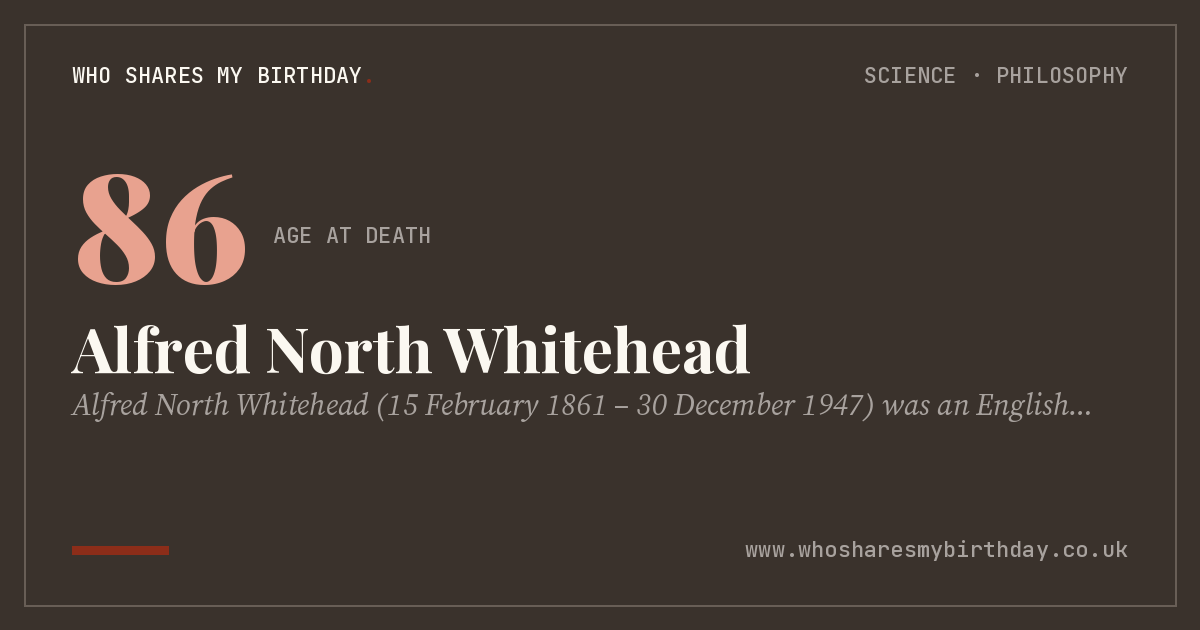 Alfred North Whitehead