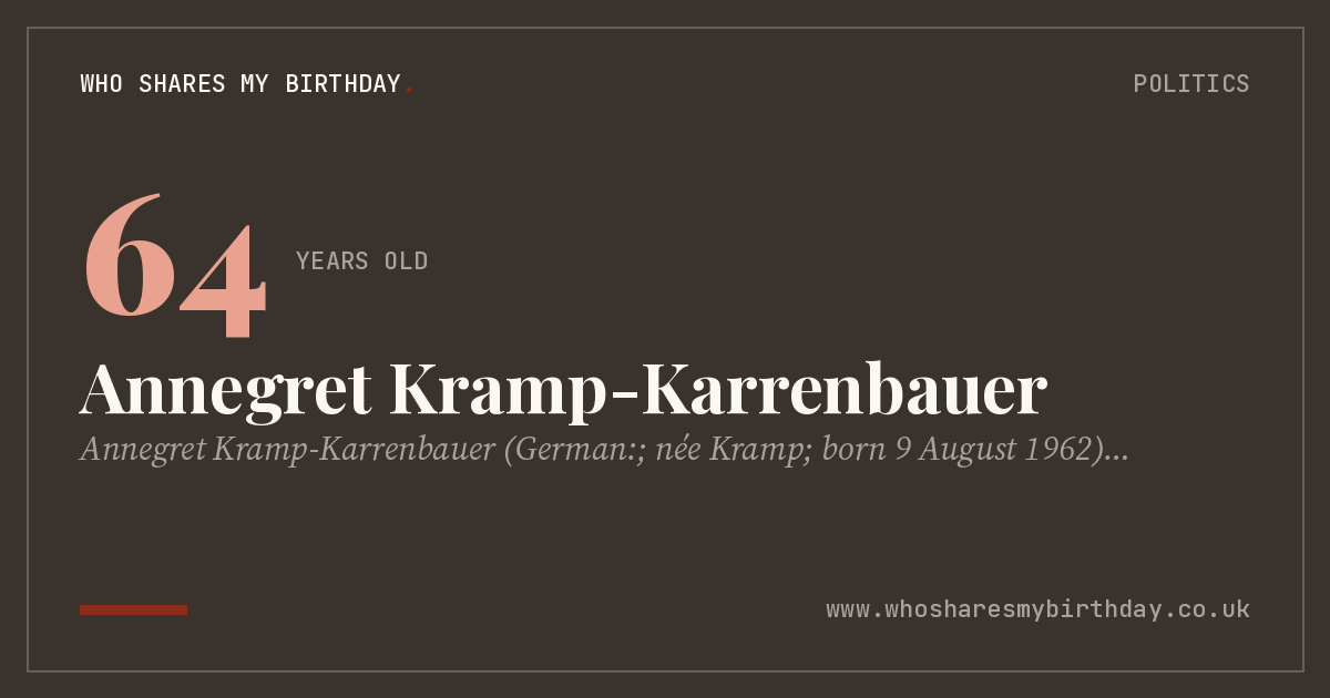 Annegret Kramp-Karrenbauer