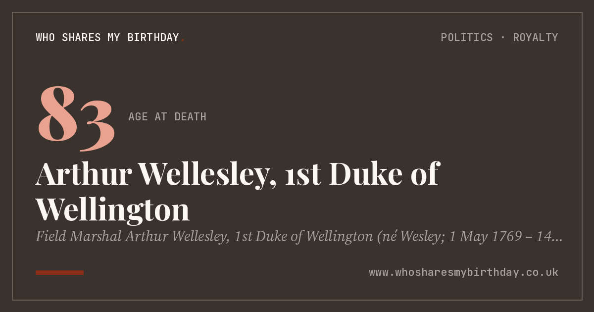 Arthur Wellesley, 1st Duke of Wellington
