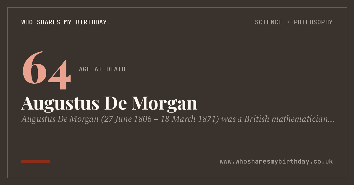 Augustus De Morgan