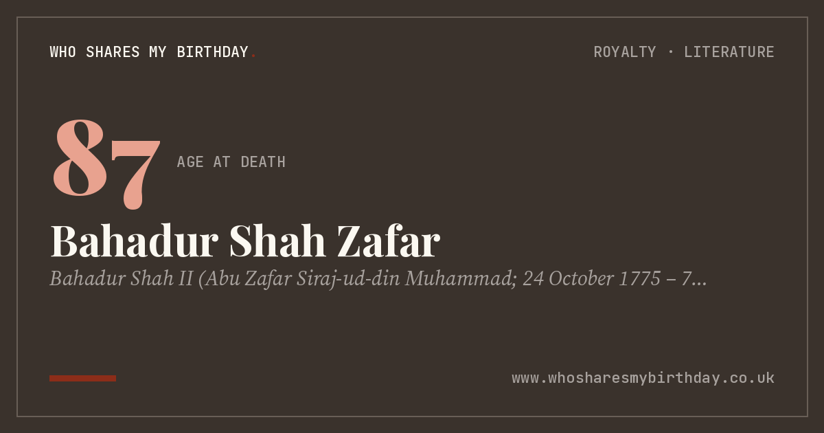 Bahadur Shah Zafar