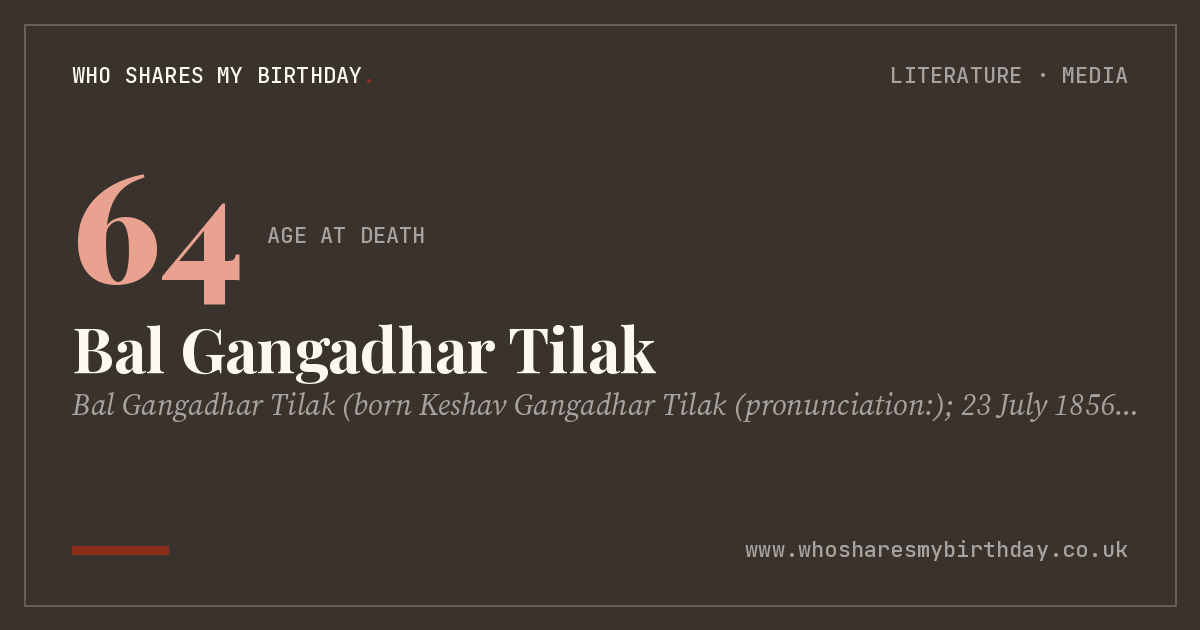 Bal Gangadhar Tilak