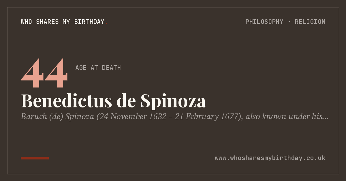 Benedictus de Spinoza
