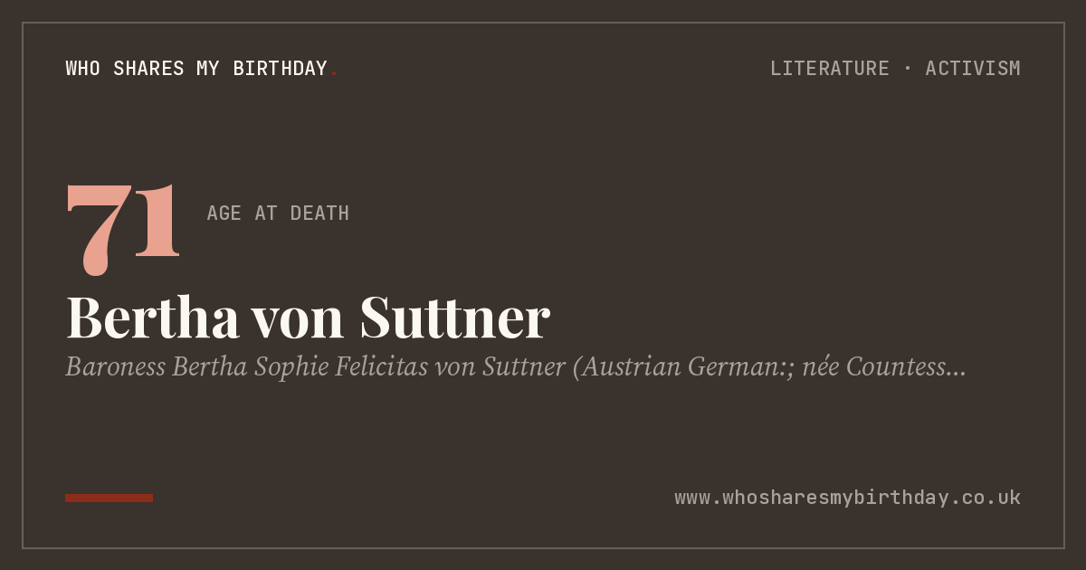 Bertha von Suttner