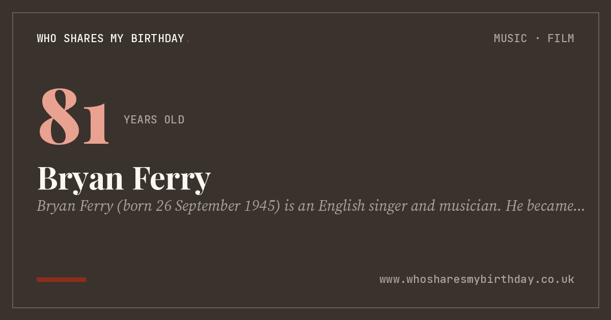 Bryan Ferry