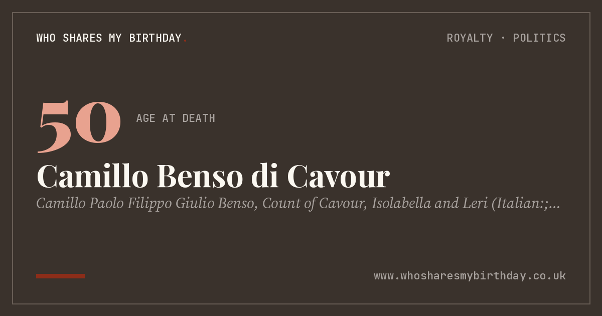 Camillo Benso di Cavour